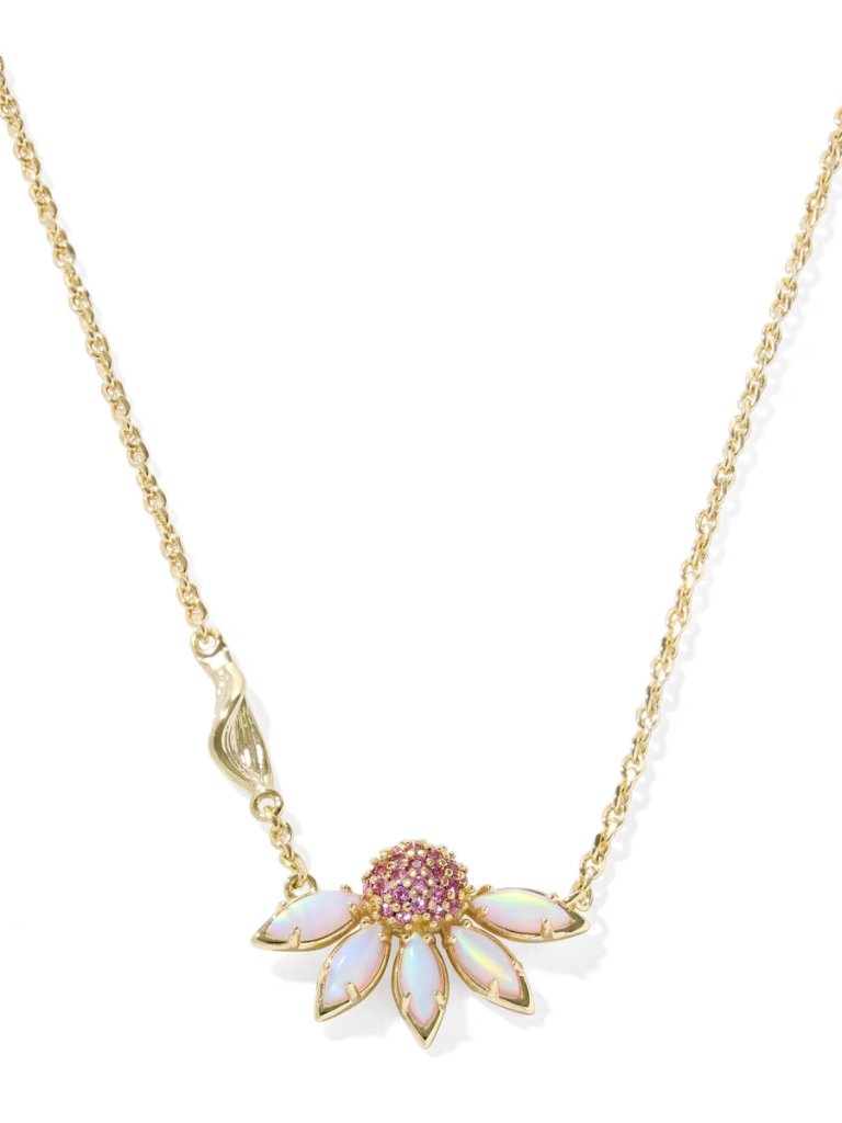 Kendra Scott Anya Flower Gold Short Pendant Necklace